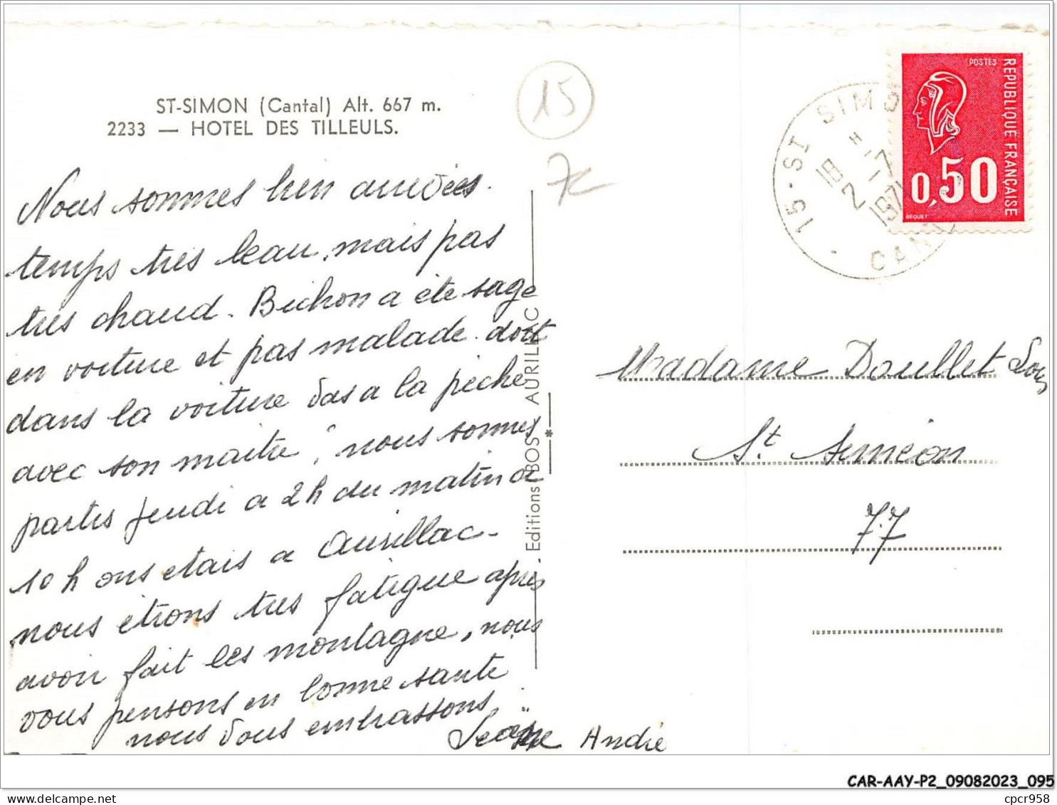 CAR-AAYP2-15-0122 - ST-SIMON - Hotel Des TILLEULS - Other & Unclassified