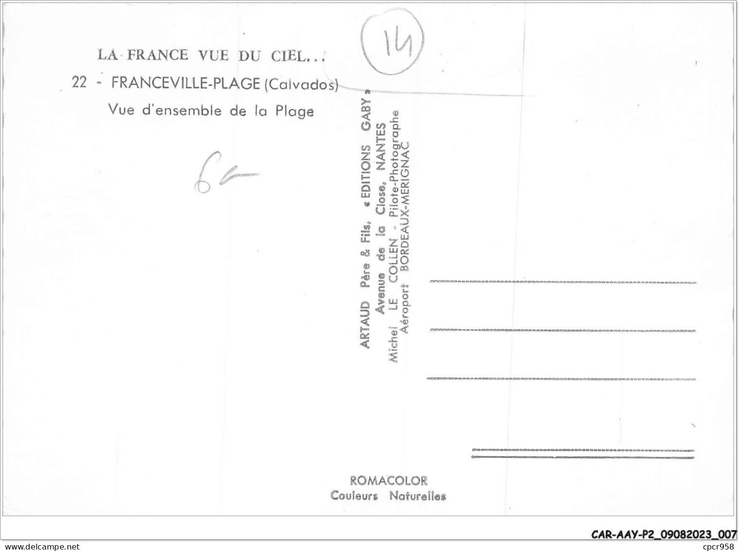 CAR-AAYP2-14-0078 - FRANCEVILLE-PLAGE - Vue D'ensemble De La Plage - Other & Unclassified
