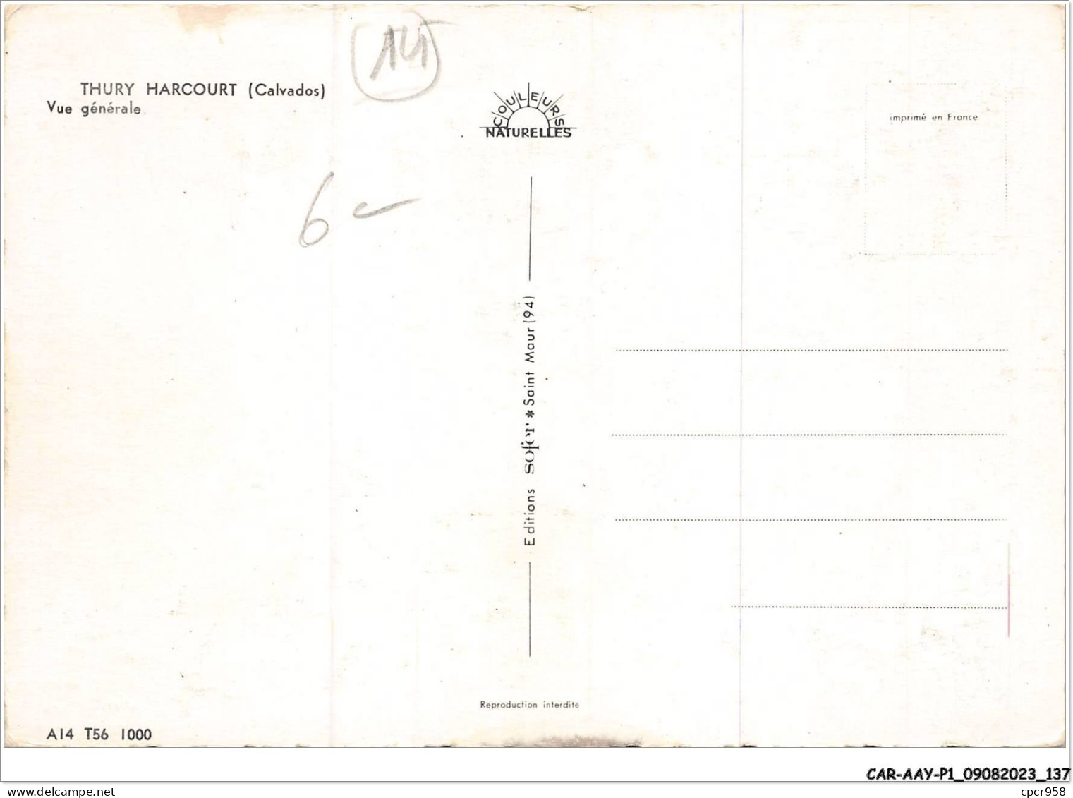 CAR-AAYP1-14-0069 - THURY-HARCOURT - Vue Generale - Thury Harcourt