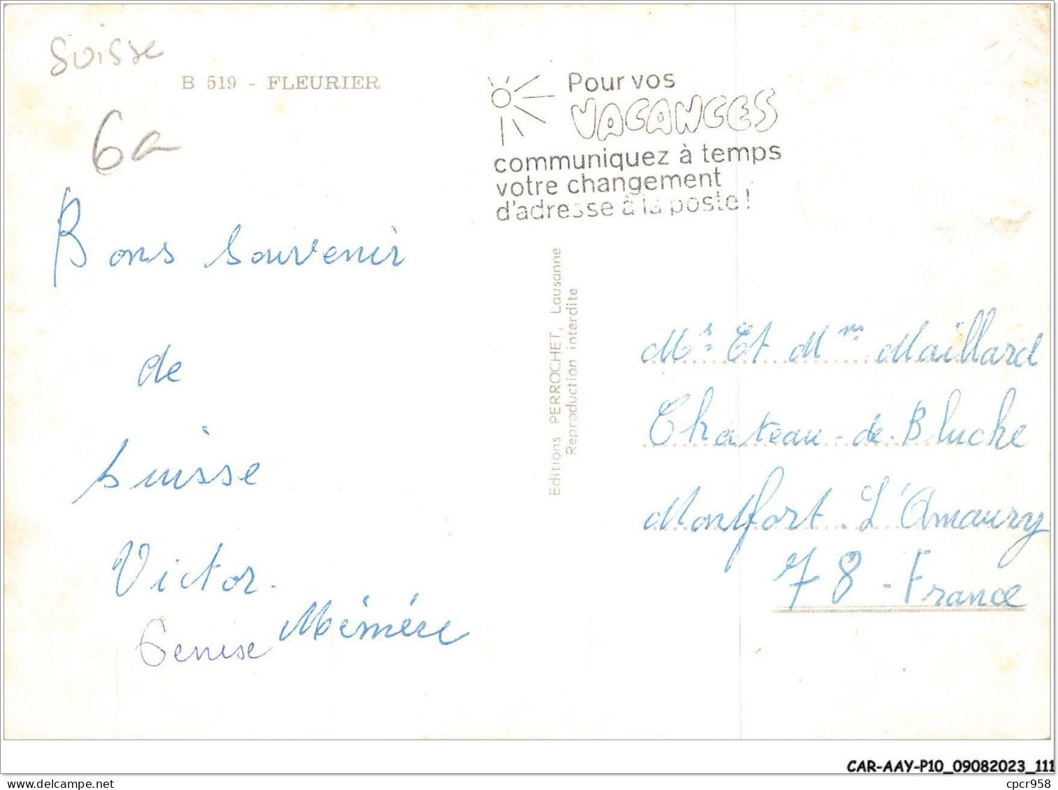 CAR-AAYP10-SUISSE-0762 - FLEURIER - Autres & Non Classés