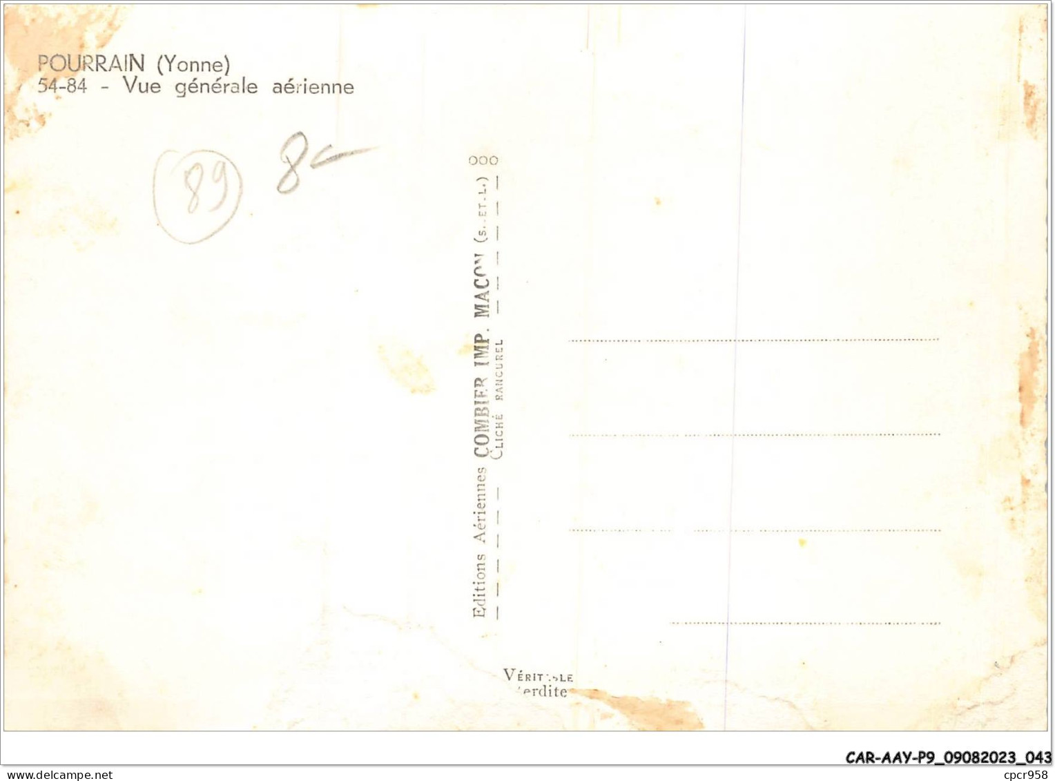 CAR-AAYP9-89-0648 - POURRAIN - Vue Generale Aerienne - Autres & Non Classés