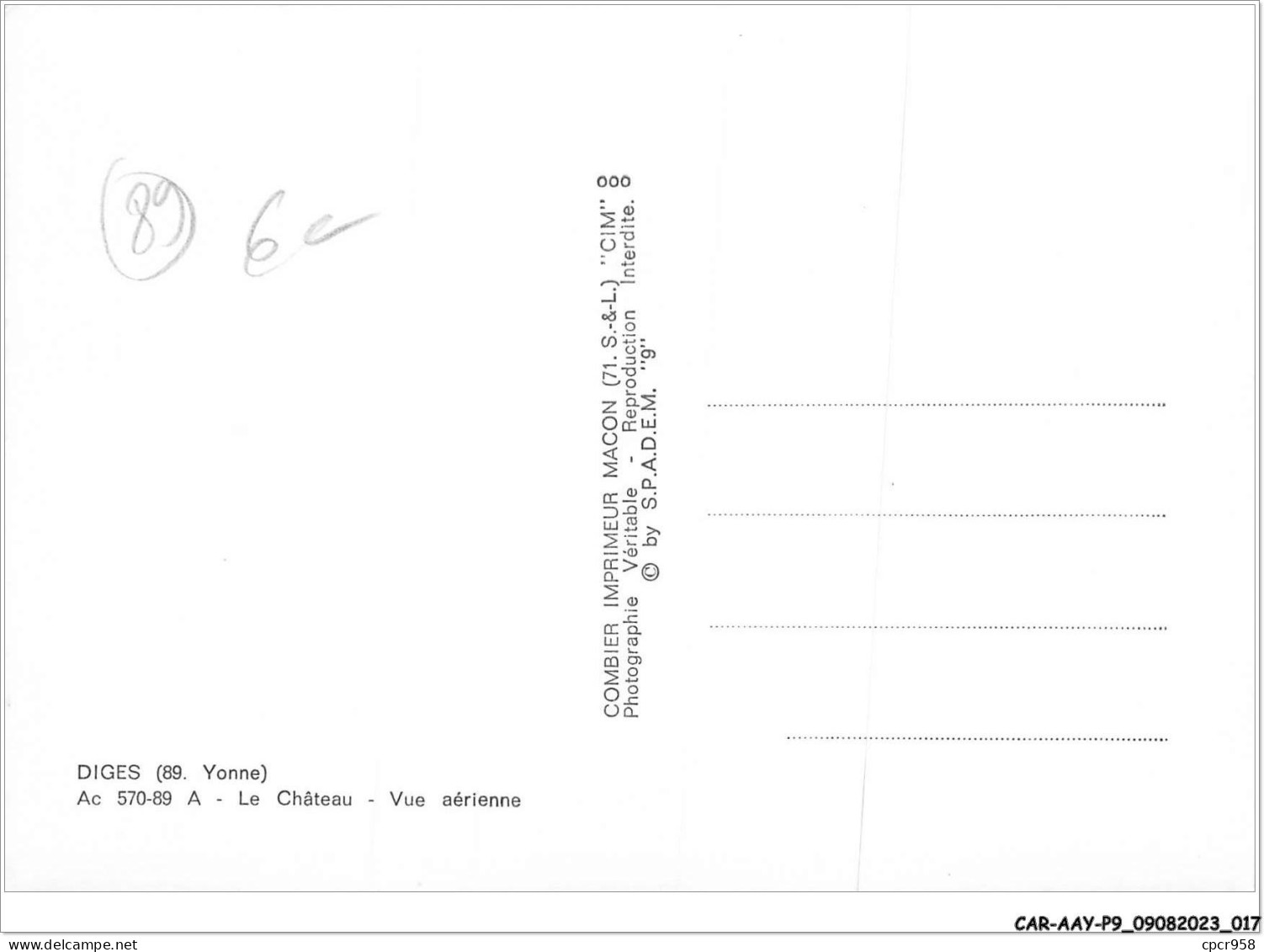 CAR-AAYP9-89-0635 - DIGES - Le Chateau - Vue Aerienne - Other & Unclassified