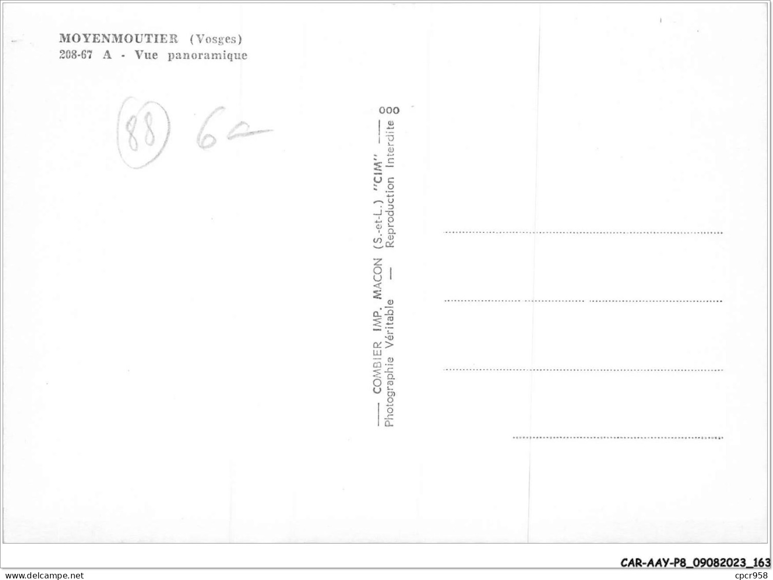 CAR-AAYP8-88-0625 - MOYENMOUTIER - Vue Panoramique - Andere & Zonder Classificatie