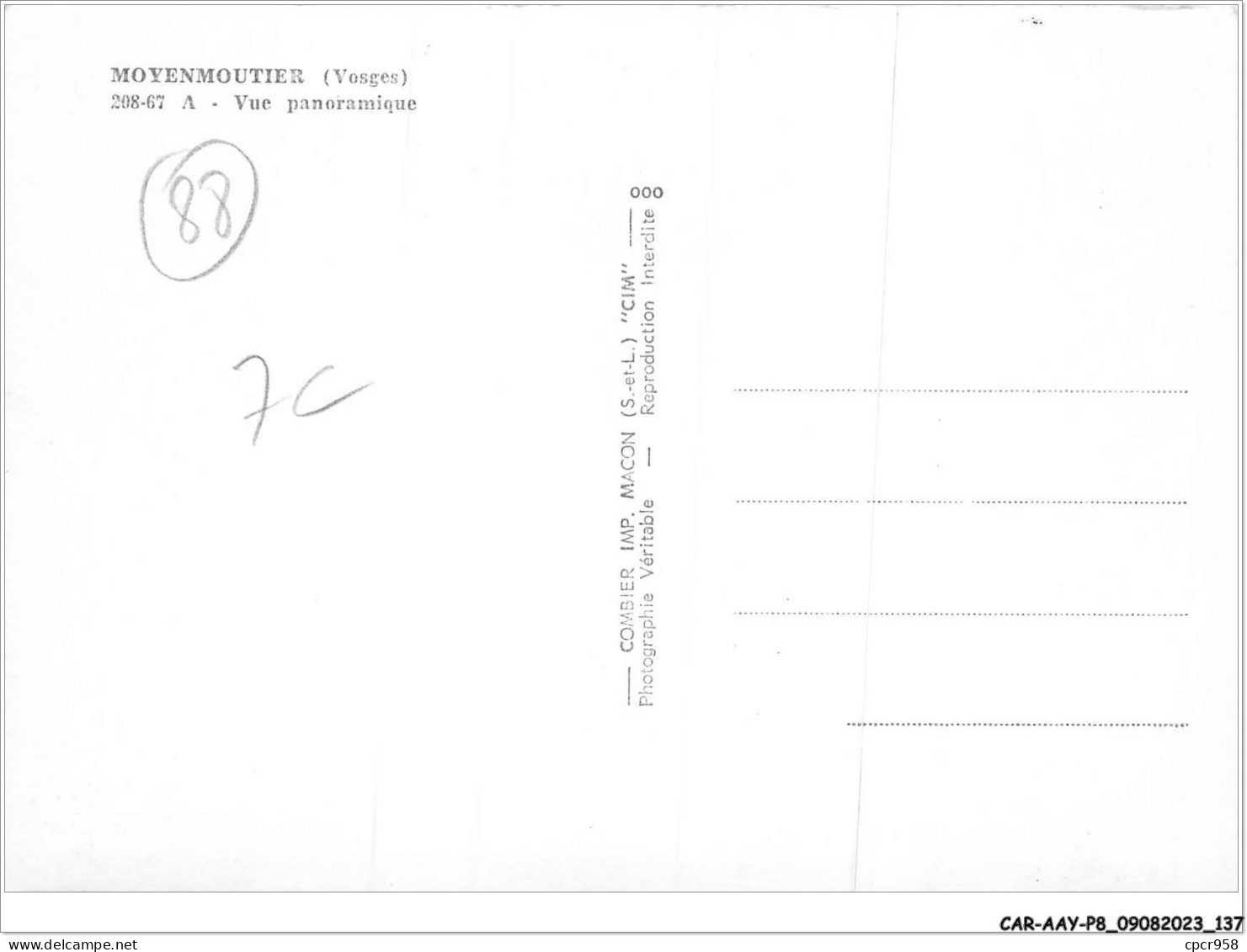 CAR-AAYP8-88-0612 - MOYENMOTIER - Vue Panoramique - Otros & Sin Clasificación