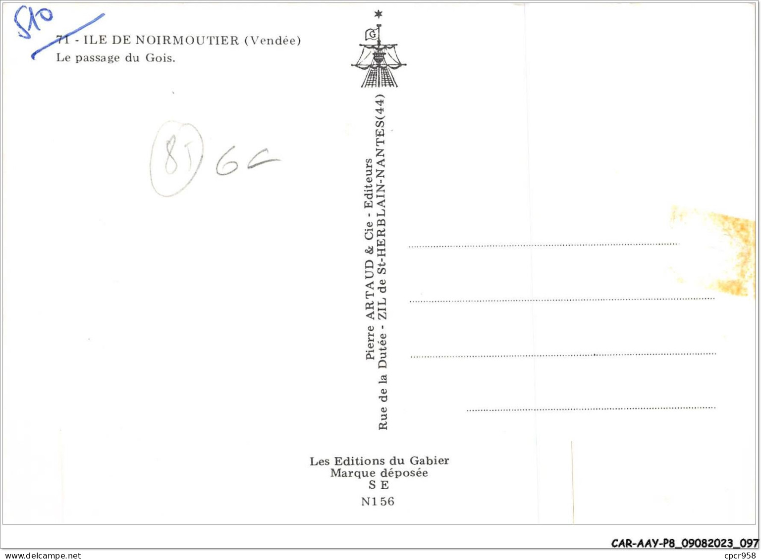 CAR-AAYP8-85-0592 - ILE DE NOIRMOUTIER - Le Passage Du Gois - Ile De Noirmoutier