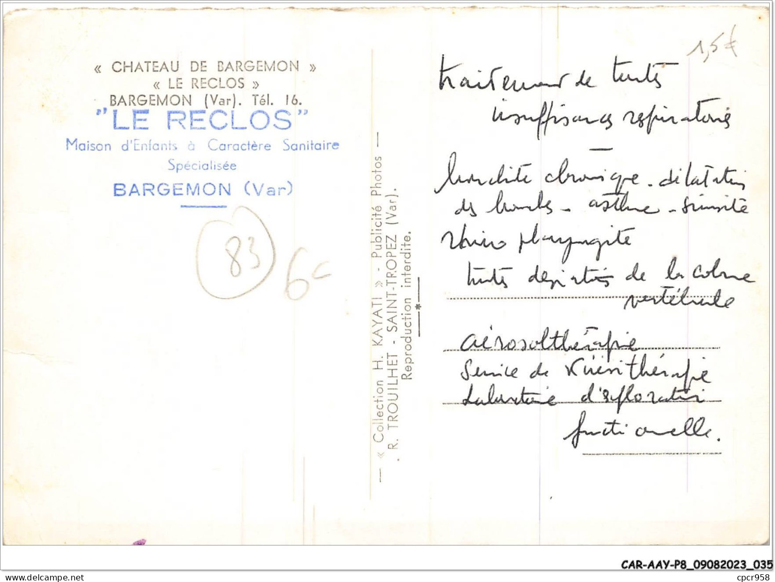 CAR-AAYP8-83-0561 - BARGEMON - Le Reclos - Bargemon