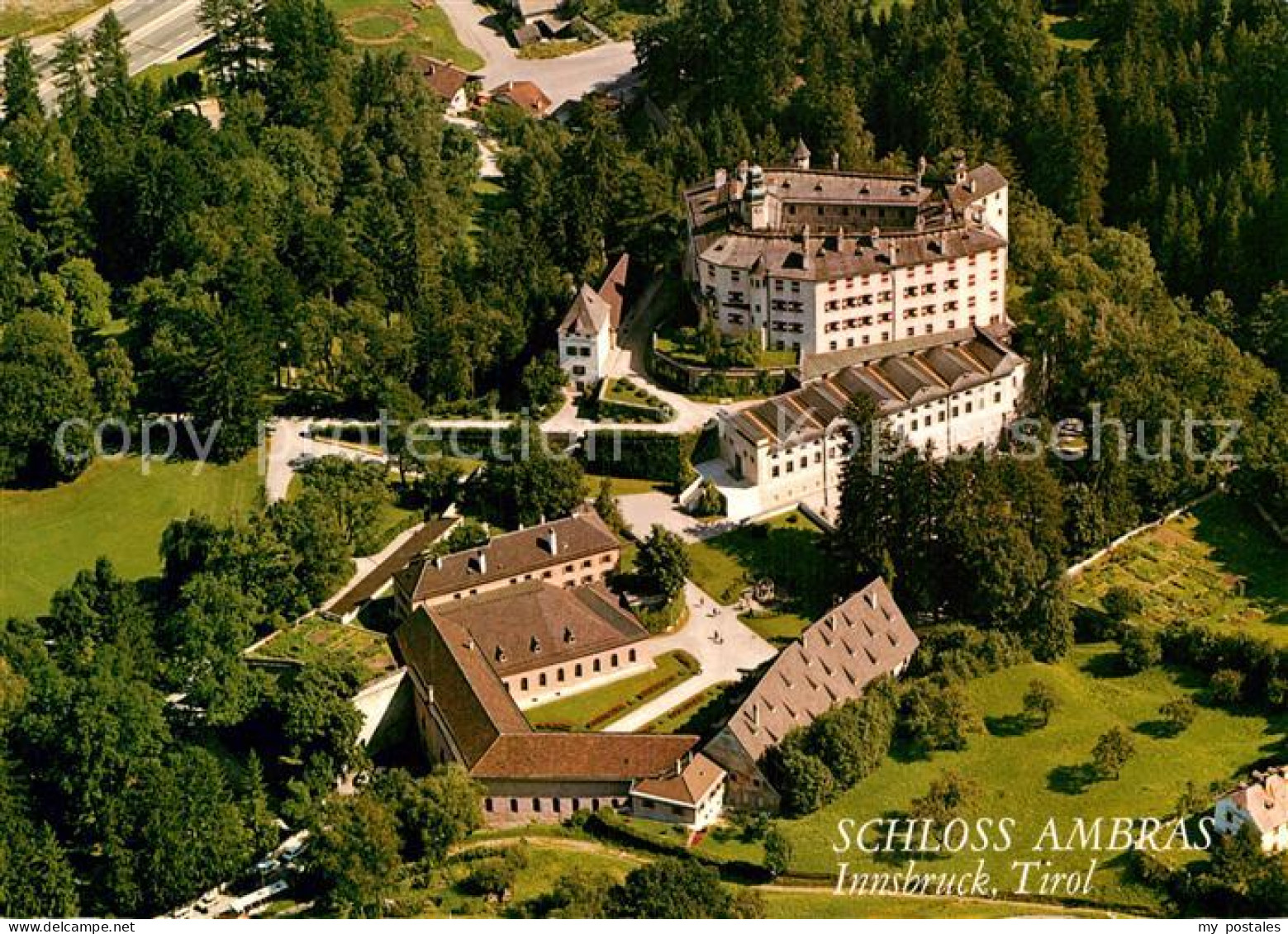 72947009 Innsbruck Fliegeraufnahme Schloss Ambras Innsbruck - Andere & Zonder Classificatie