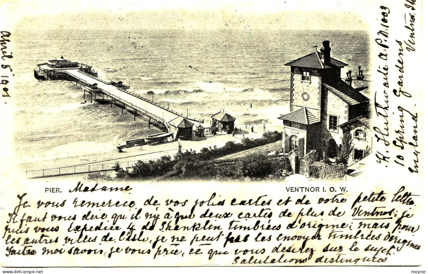 2303 - R.U - Angleterre - PIER     VENTNOR I.O.W.     - ISLE  OF  WIGHT  -  Circulée  En 1901 - Wolverhampton