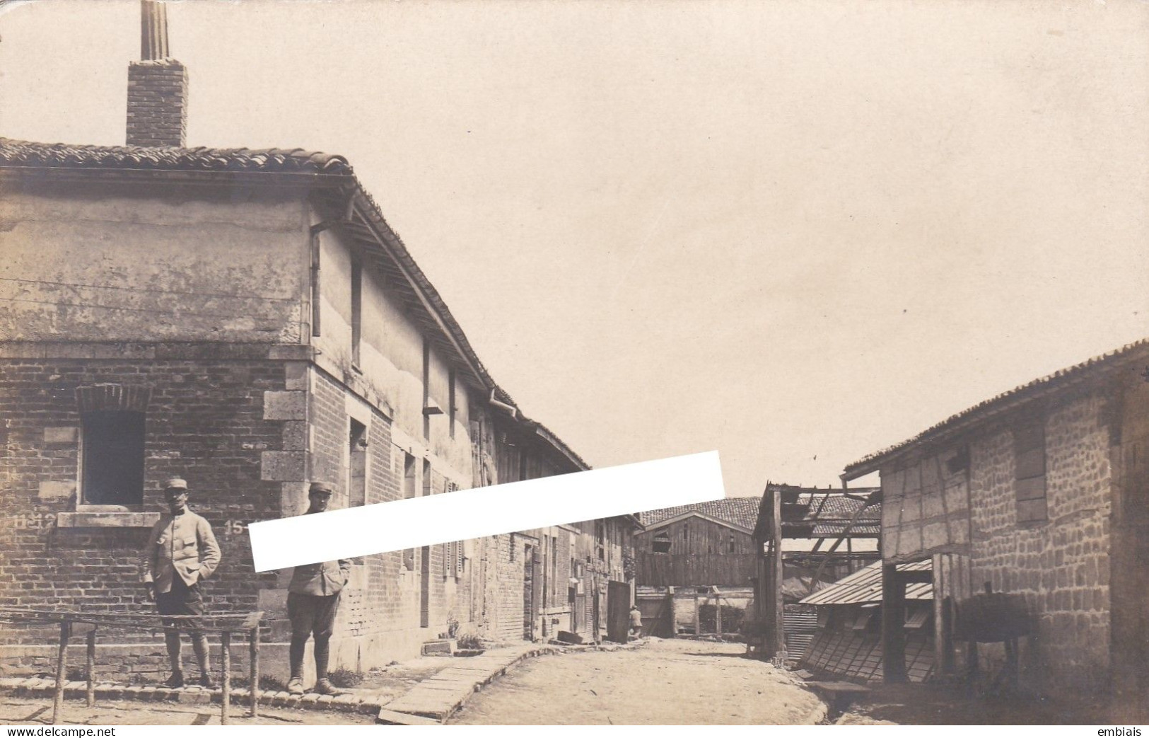 GUERRE EN ARGONNE - Secteur De SUIPPES - SAINTE MECHOULD Carte Photo D'un Cantonnement La Grande Rue Des Noirot (?)1916 - Guerre 1914-18