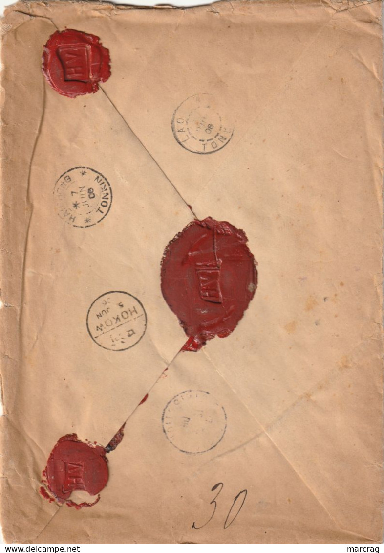 SUPERBE LETTRE DE 1906 MONGTZE POUR PARIS - Briefe U. Dokumente