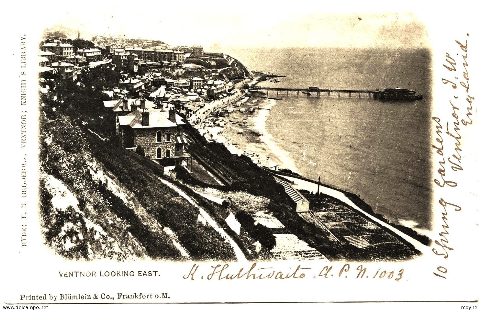 2304 - R.U - Angleterre -  VENTNOR LOOKING  EAST .     - ISLE  OF  WIGHT  -  Circulée  En 1901 - Wolverhampton