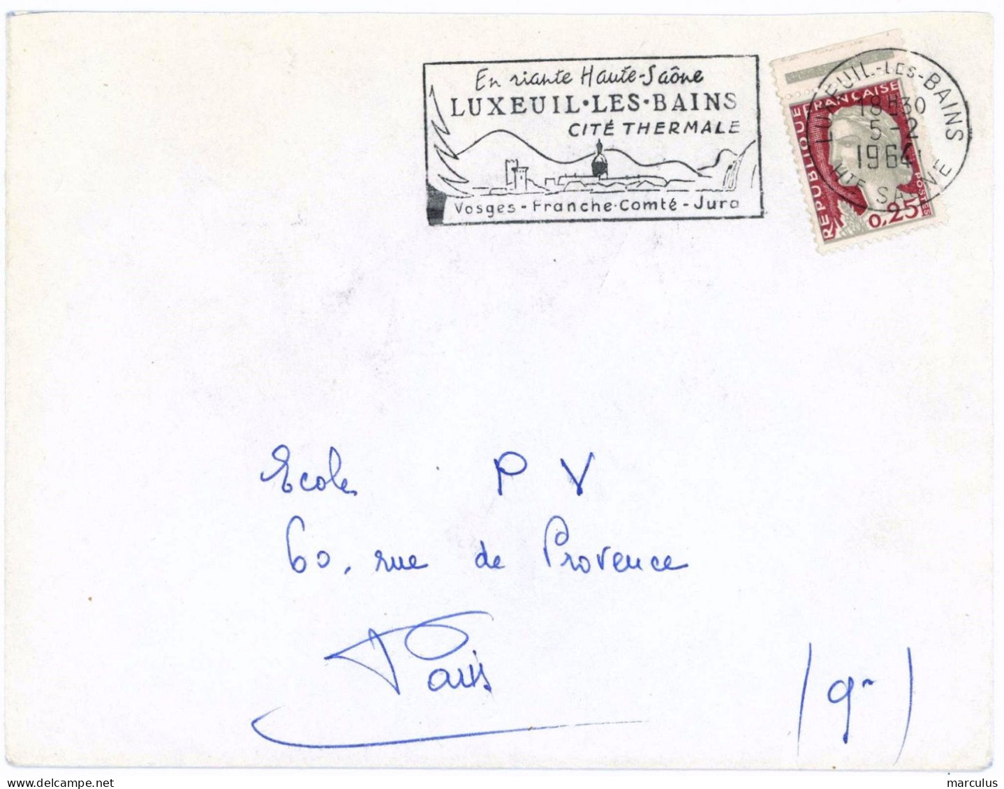 LUXEUIL - Les - BAINS Hte SAONE 1964 : Année Grands Chiffres - Mechanical Postmarks (Advertisement)