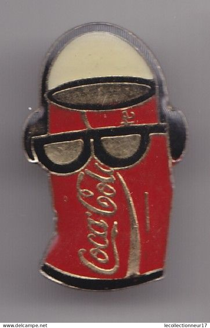 Pin's  Coca Cola Canette Et Balladeur De Musique Lunettes Réf 7206 - Coca-Cola