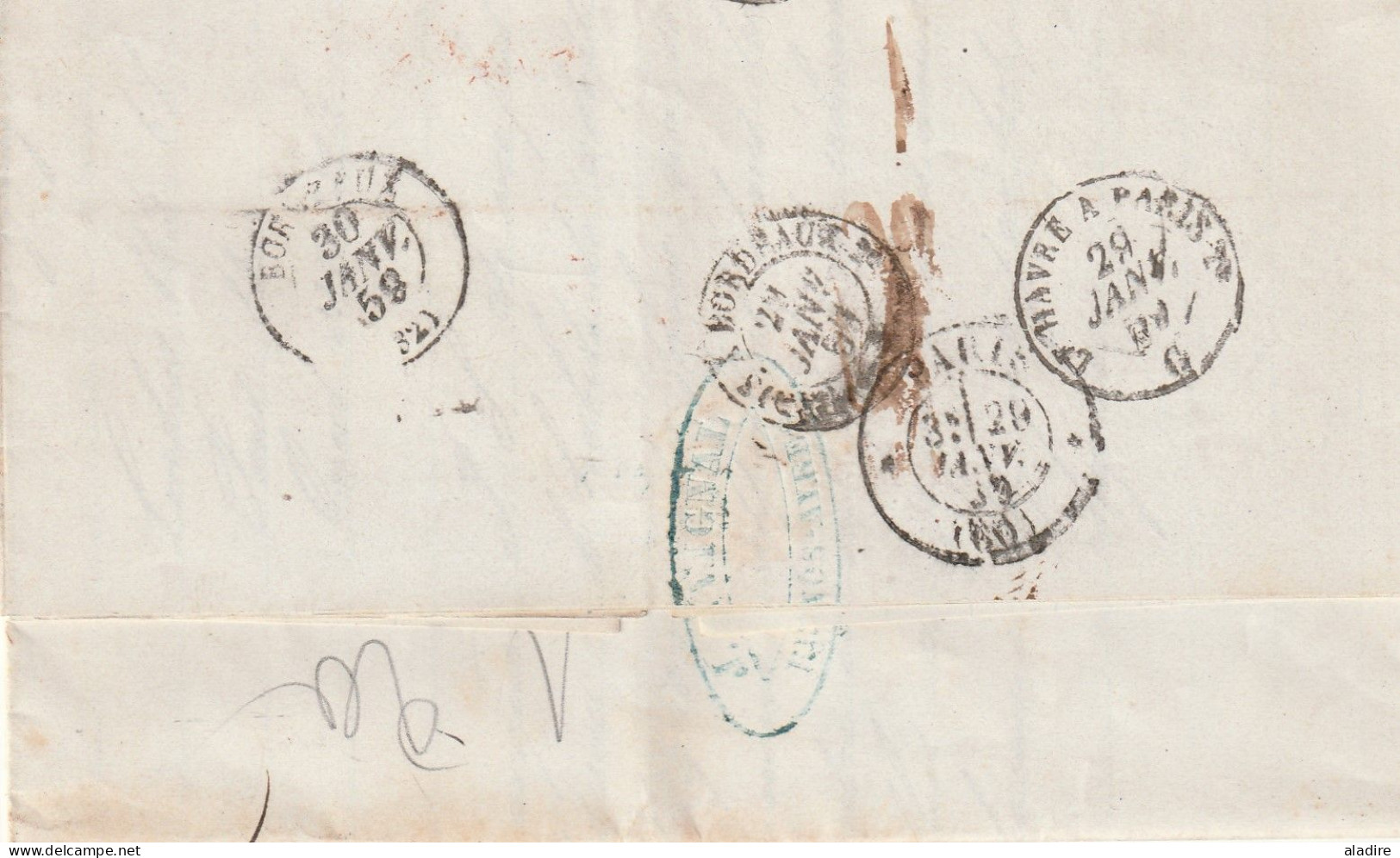 1858 /1939 - Collection De 9 Lettres, Entiers Et Enveloppes (+ 3 En Cadeau) - Lignes Maritimes Françaises ARGENTINE - Maritieme Post