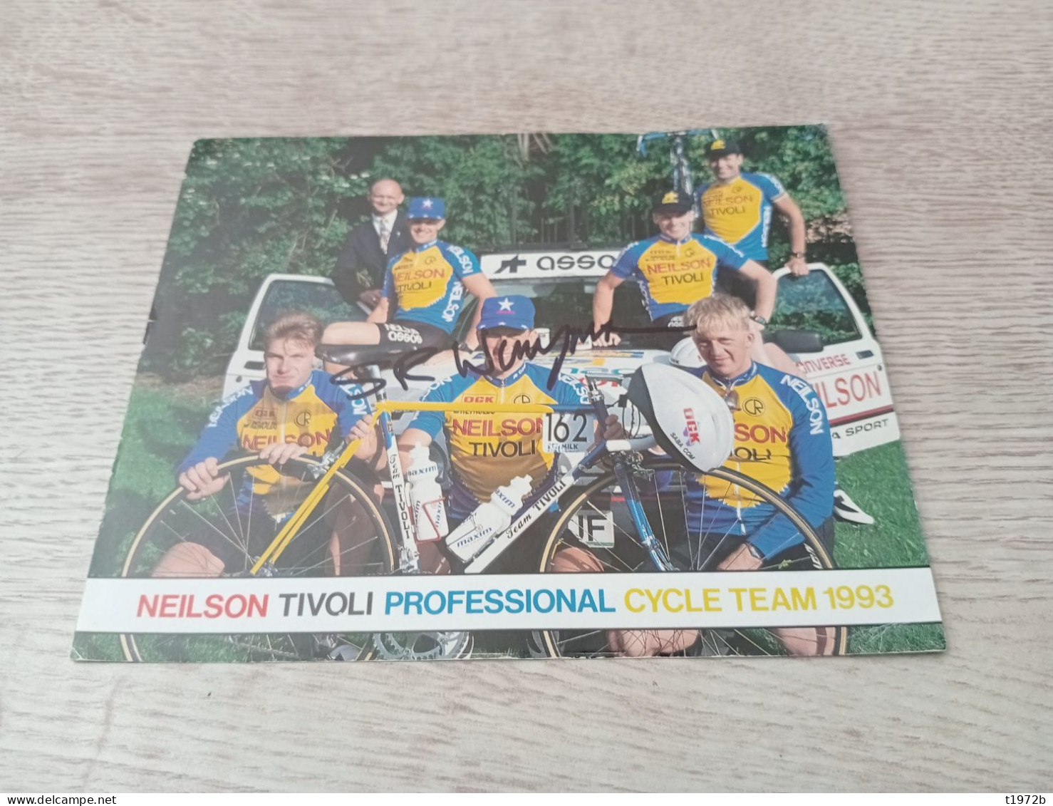 Signé SPENCER WINGRAVE Cyclisme Cycling Ciclismo Ciclista Wielrennen Radfahren TEAM NEILSON TIVOLI 1993 - Wielrennen