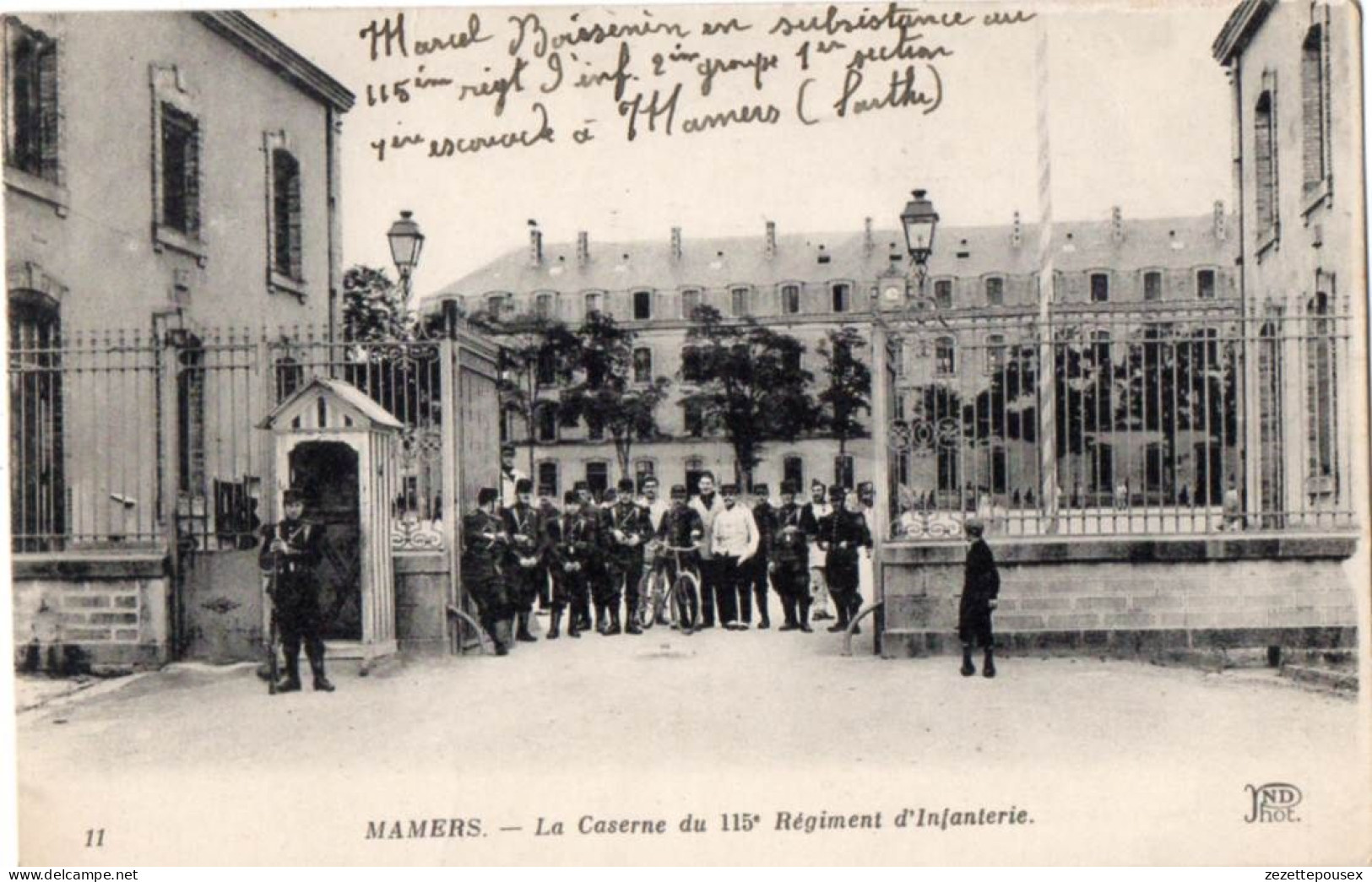 38265-ZE-72-MAMERS-La Caserne Du 115e Régiment D'Infanterie------------animée-militaires - Mamers