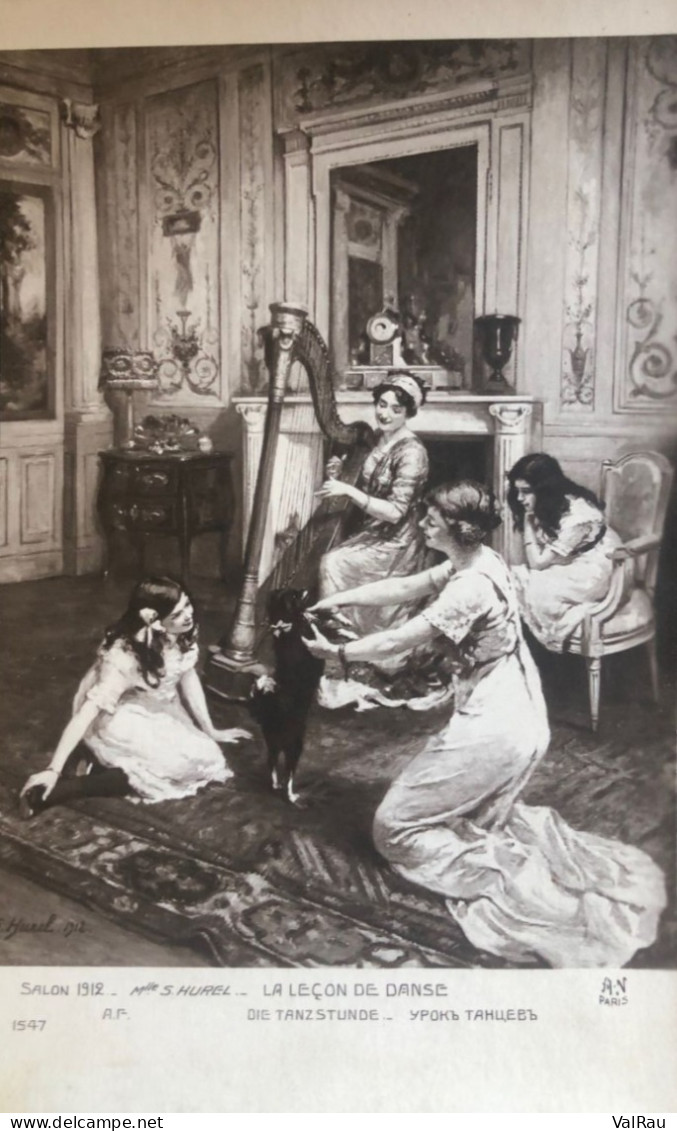 La Leçon De Danse - Mademoiselle S. Hurel - Salon 1912 - Malerei & Gemälde