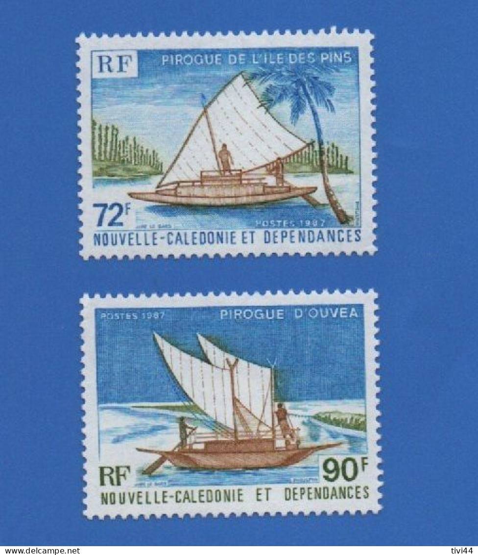 NOUVELLE CALÉDONIE 535 + 536 NEUFS ** PIROGUES CALÉDONIENNES - Unused Stamps
