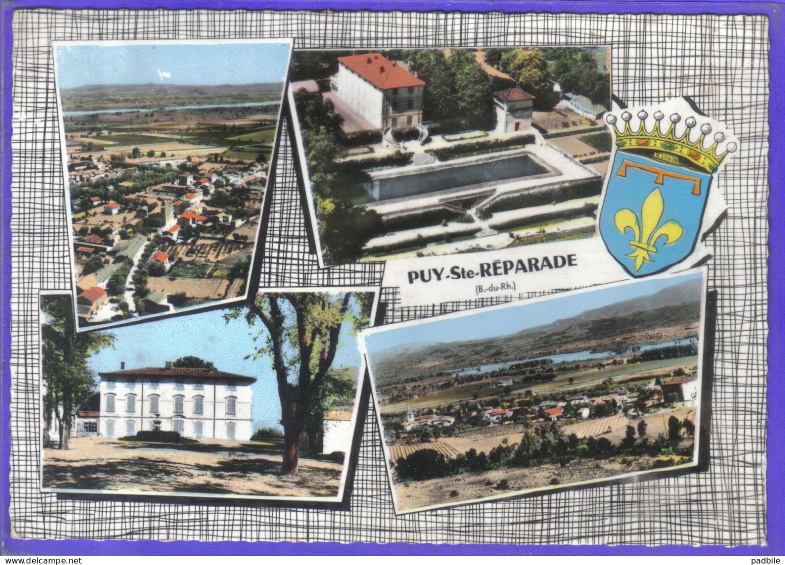 Carte Postale 13. Puy-Sainte-Réparade  Blason  Très Beau Plan - Andere & Zonder Classificatie