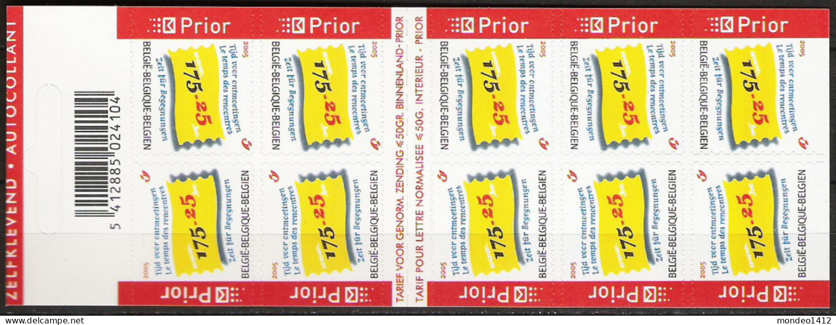 Boekje/carnet B48 - 175j. België En 25j. Federalisme  / ** MNH 2005 - 1997-… Dauerhafte Gültigkeit [B]