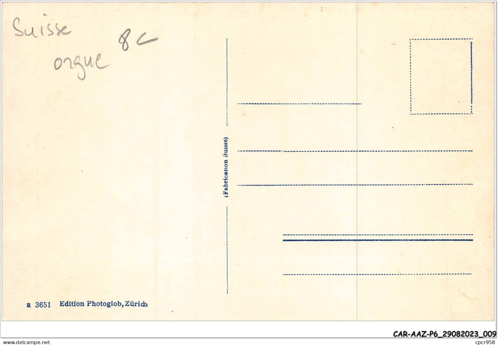 CAR-AAZP6-0411 - SUISSE - ORGEL - Luzern - Hofkirche  - Other & Unclassified