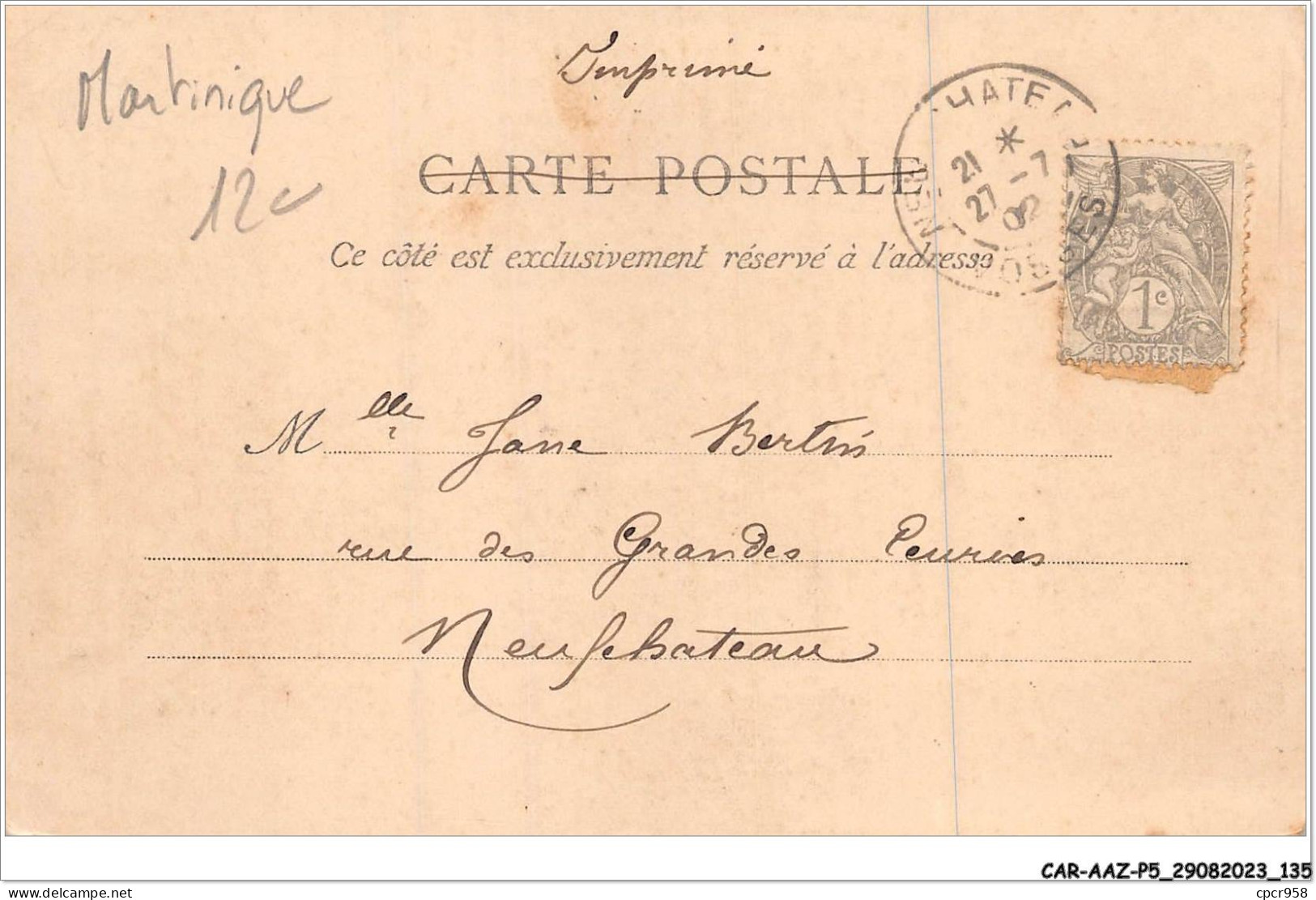 CAR-AAZP5-0403 - MARTINIQUE - SAINT-PIERRE - Avant 1901 - Other & Unclassified