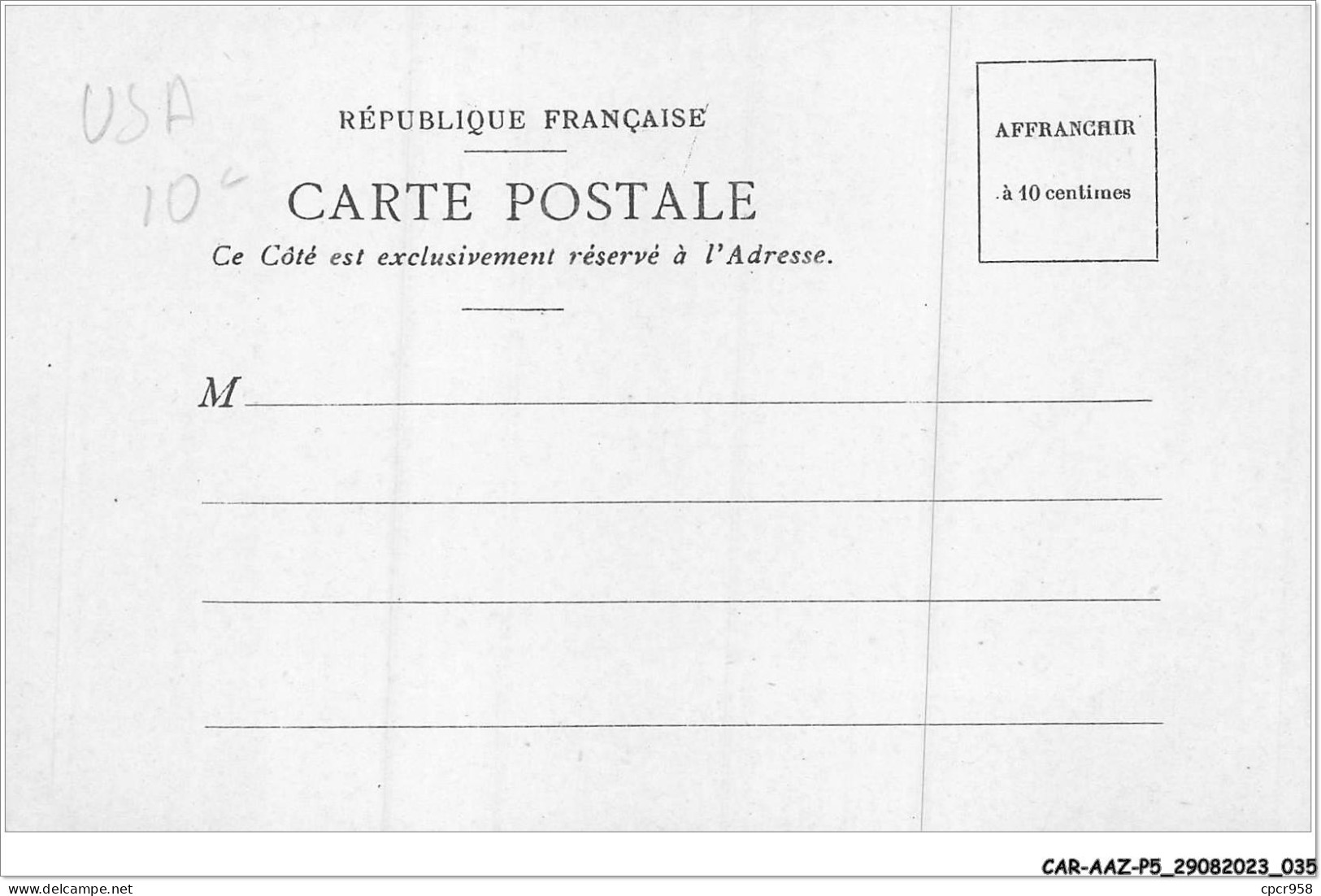 CAR-AAZP5-0353 - USA - La Poste Des états-unis D'amérique  - Other & Unclassified