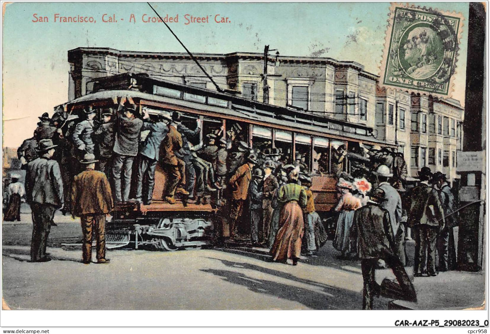 CAR-AAZP5-0336 - USA - SAN FRANCISCO - A Crowded Street Car  - Autres & Non Classés