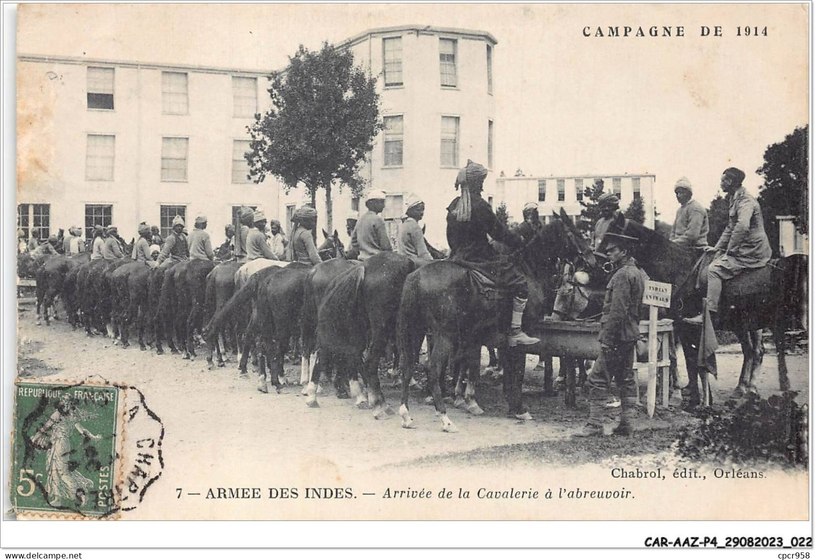 CAR-AAZP4-0261 - INDE - Armée Des Indes - Arrivée De La Cavalerie à L'abreuvoir  - India