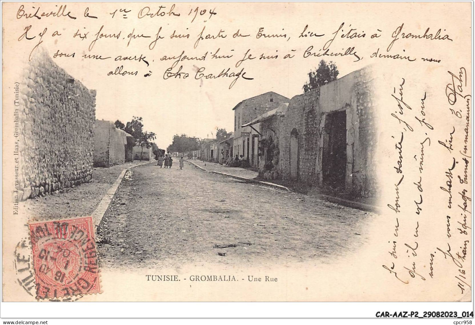 CAR-AAZP2-0113 - TUNISIE - GROMBALIA - Une Rue  - Tunisie