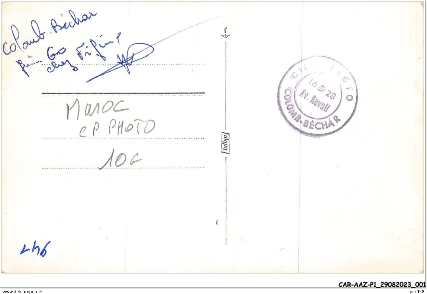 CAR-AAZP1-0001 - MAROC - Colomb Béchair - Cp Photo - Other & Unclassified