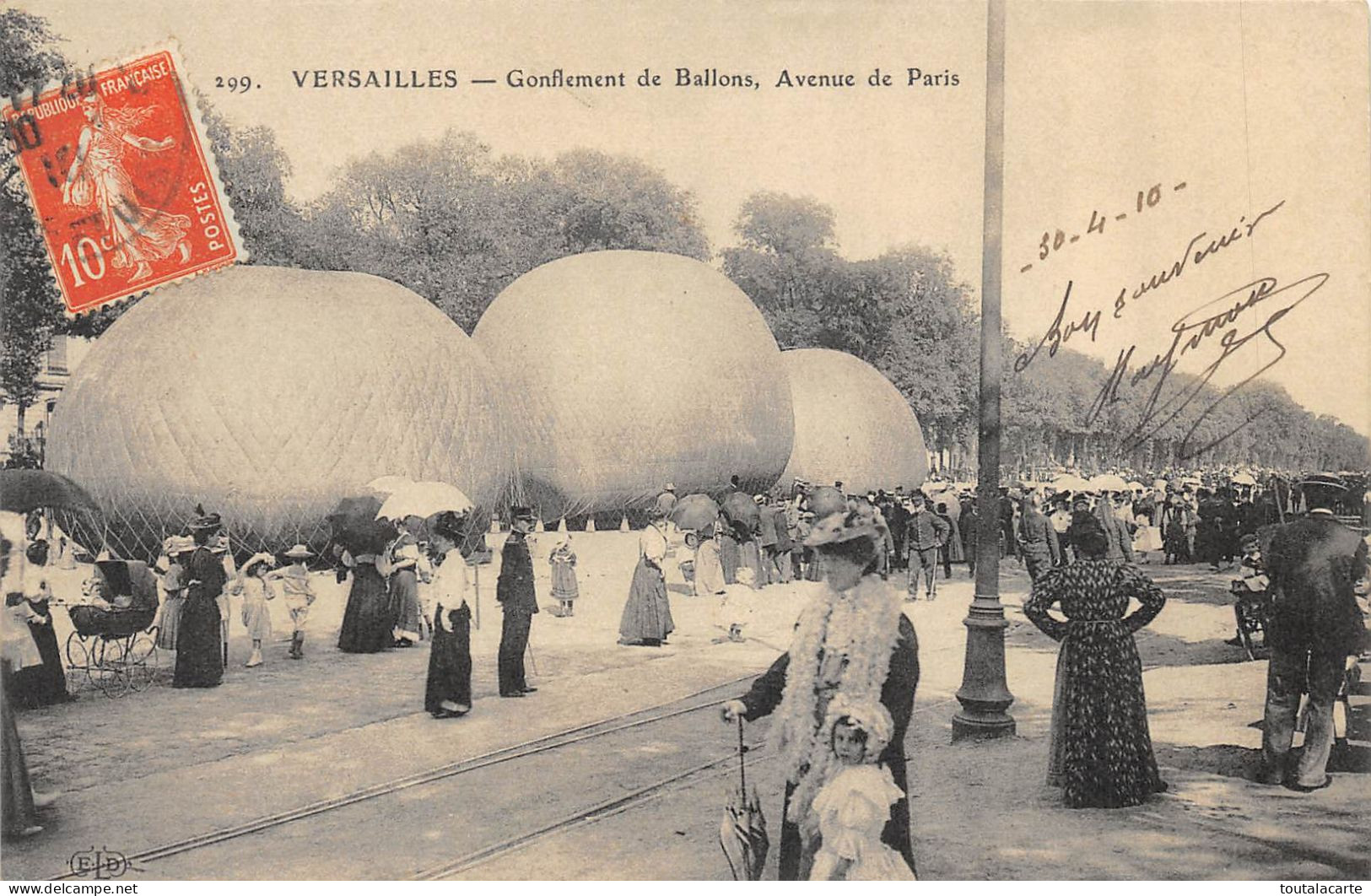 CPA  78 VERSAILLES GONFLEMENT DE BALLONS AVENUE DE PARIS - Versailles