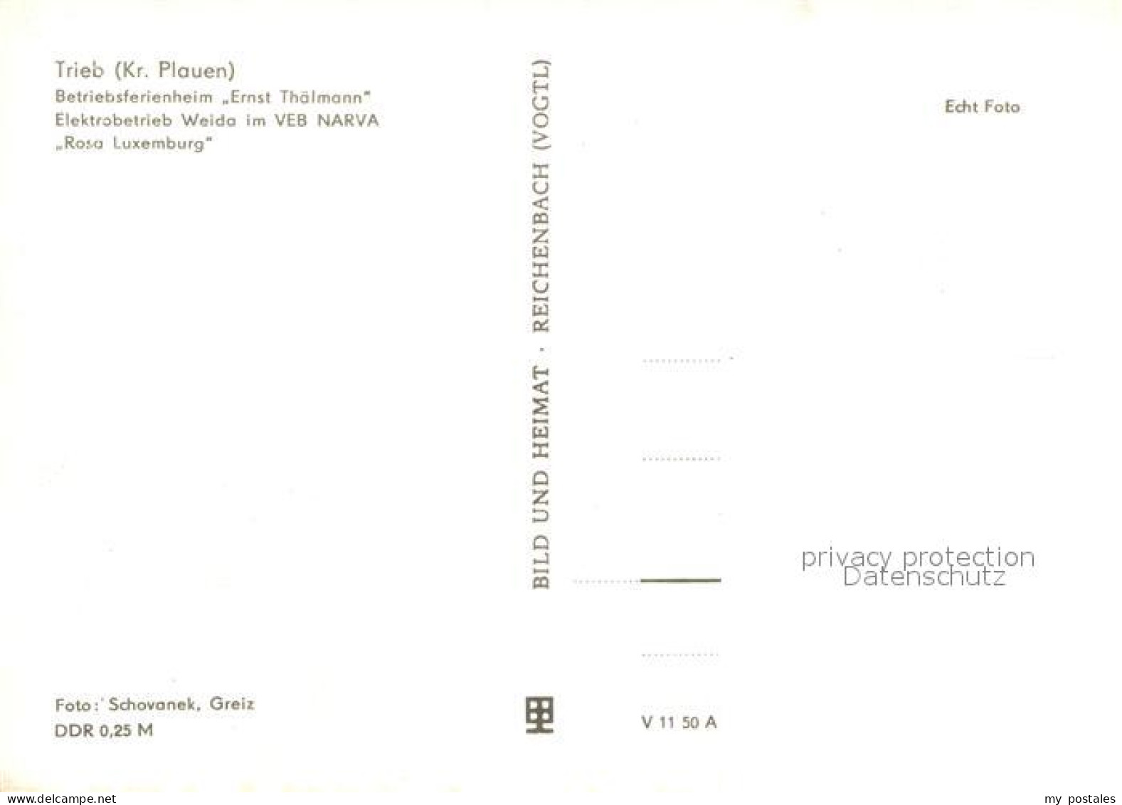 72945755 Triebel Vogtland Betriebsferienheim Ernst Thaelmann Triebel Vogtland - Andere & Zonder Classificatie