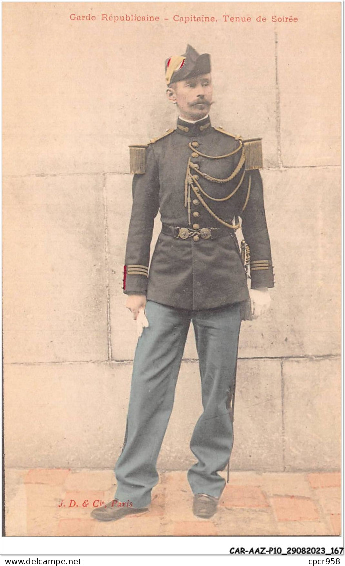 CAR-AAZP10-0803 - MILITAIRE - Garde Républicaine - Capitaine - Tenue De Soirée  - Uniformen