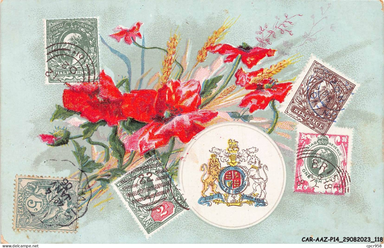 CAR-AAZP14-1113 - REPRESENTATION DE TIMBRES - Fleurs  - Briefmarken (Abbildungen)