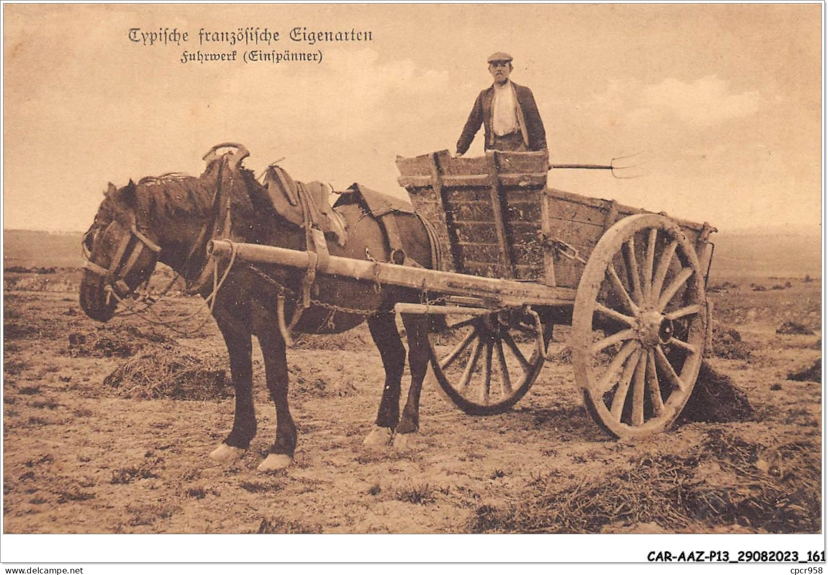 CAR-AAZP13-1045 - AGRICULTURE - Le Chariot à Chéval  - Attelages