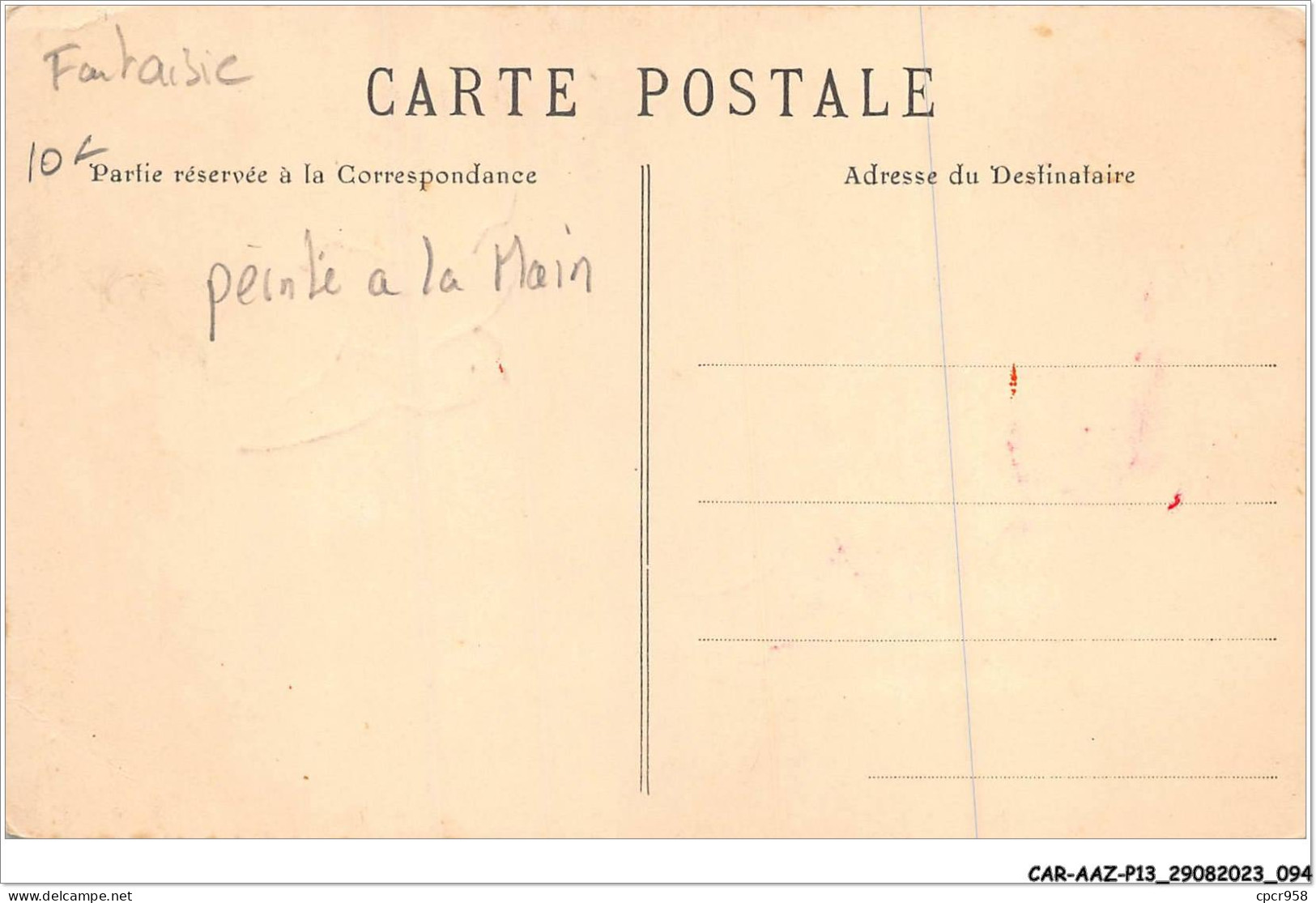 CAR-AAZP13-1011 - FANTAISIE - Peinte à La Main  - Animaux Habillés