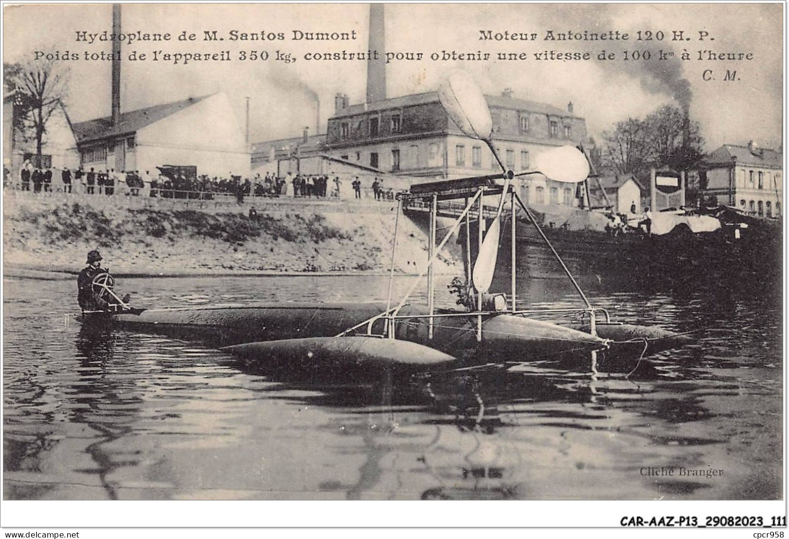 CAR-AAZP13-1020 - AVIATION - Hydroplane De M Santos Dumont  - Andere & Zonder Classificatie