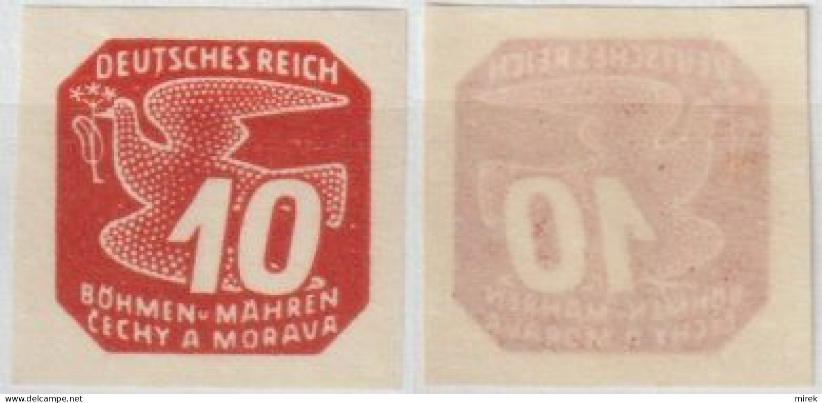 100/ Pof. NV 14, Translucent Paper - Unused Stamps