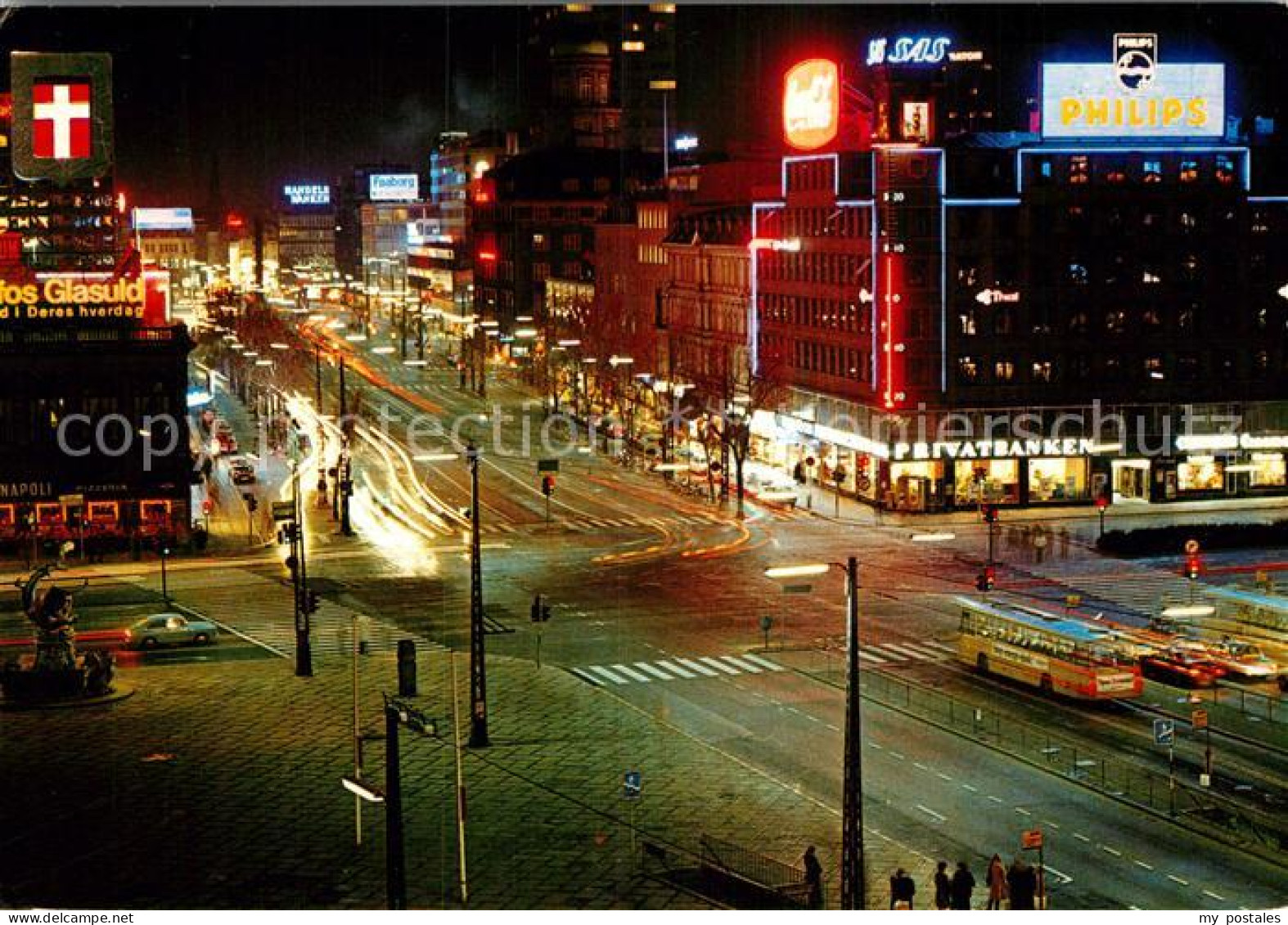 72945110 Kopenhagen Rathausplatz Bei Nacht Hovedstaden - Dänemark