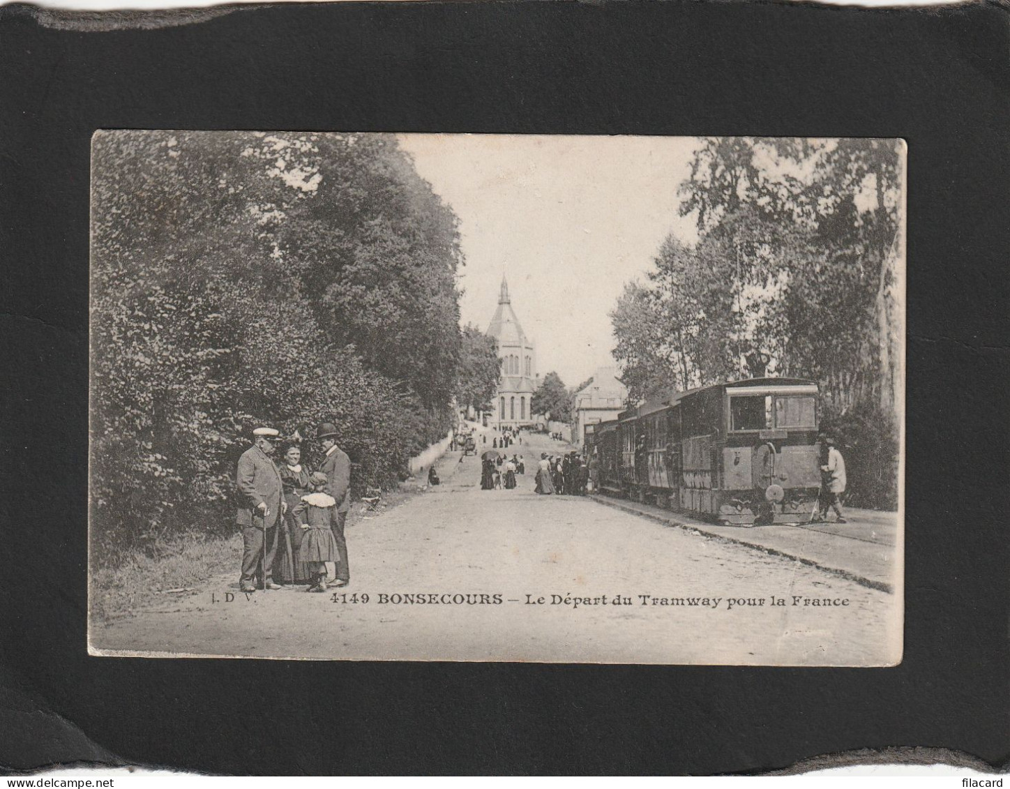 128942         Belgio,        Bonsecours,   Le  Depart   Du  Tramway  Pour  La  France,   VG - Péruwelz