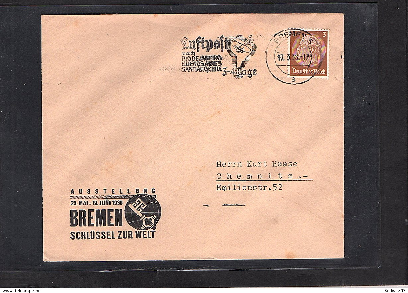 DR. Reklame-Brief, Bremen Ausstellung 1938 - Andere & Zonder Classificatie