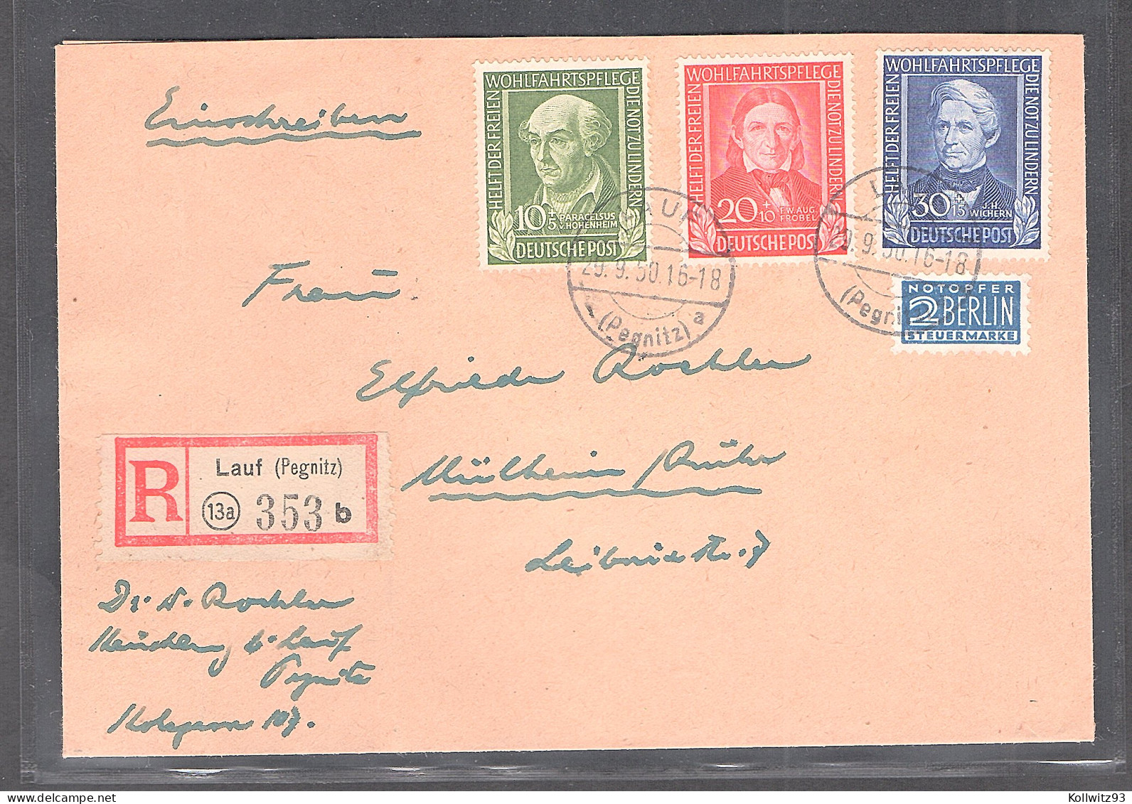 Bund. R-Fernbrief Mit MiF. Mi.-Nr. 118-120 - Storia Postale