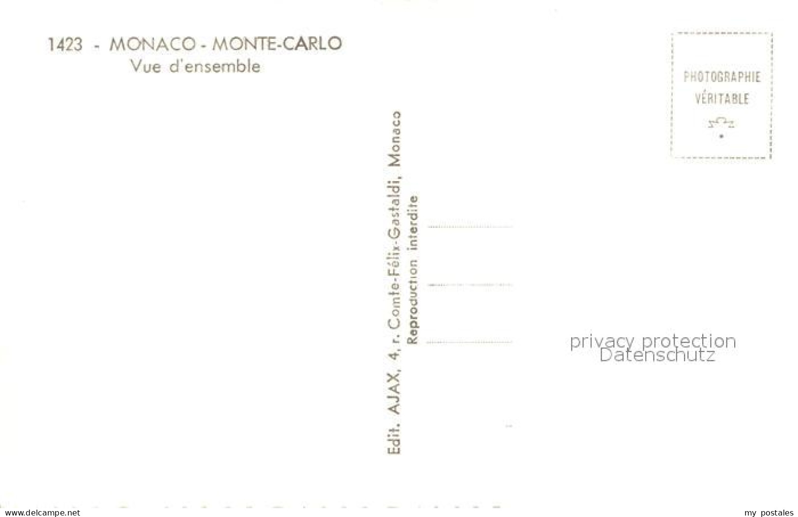 72944157 Monte-Carlo Fliegeraufnahme Monte-Carlo - Altri & Non Classificati