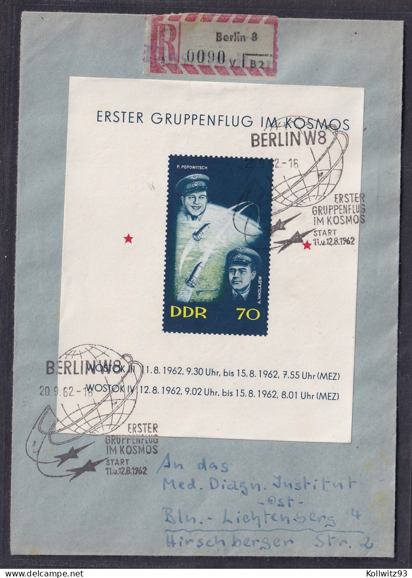 DDR.,R-Fernbrief Mit EF. Mi.-Nr. Block 17, Portorichtig. - Otros & Sin Clasificación