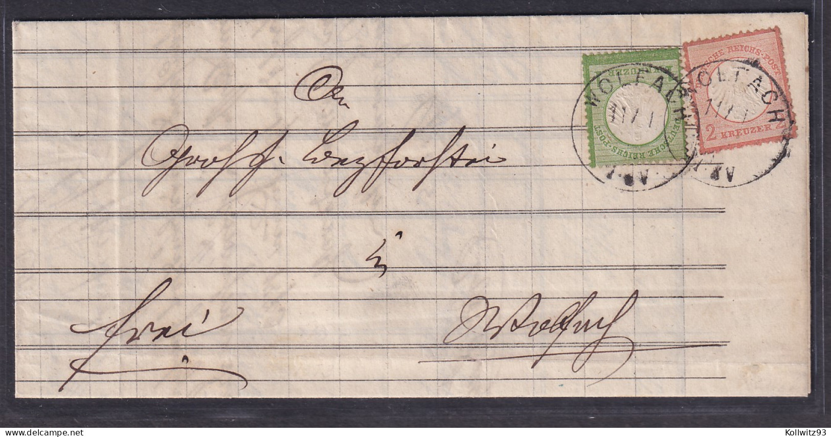 DR, Brustschild, Mi.F. Mi.-Nr. 7 + 8 - Lettres & Documents