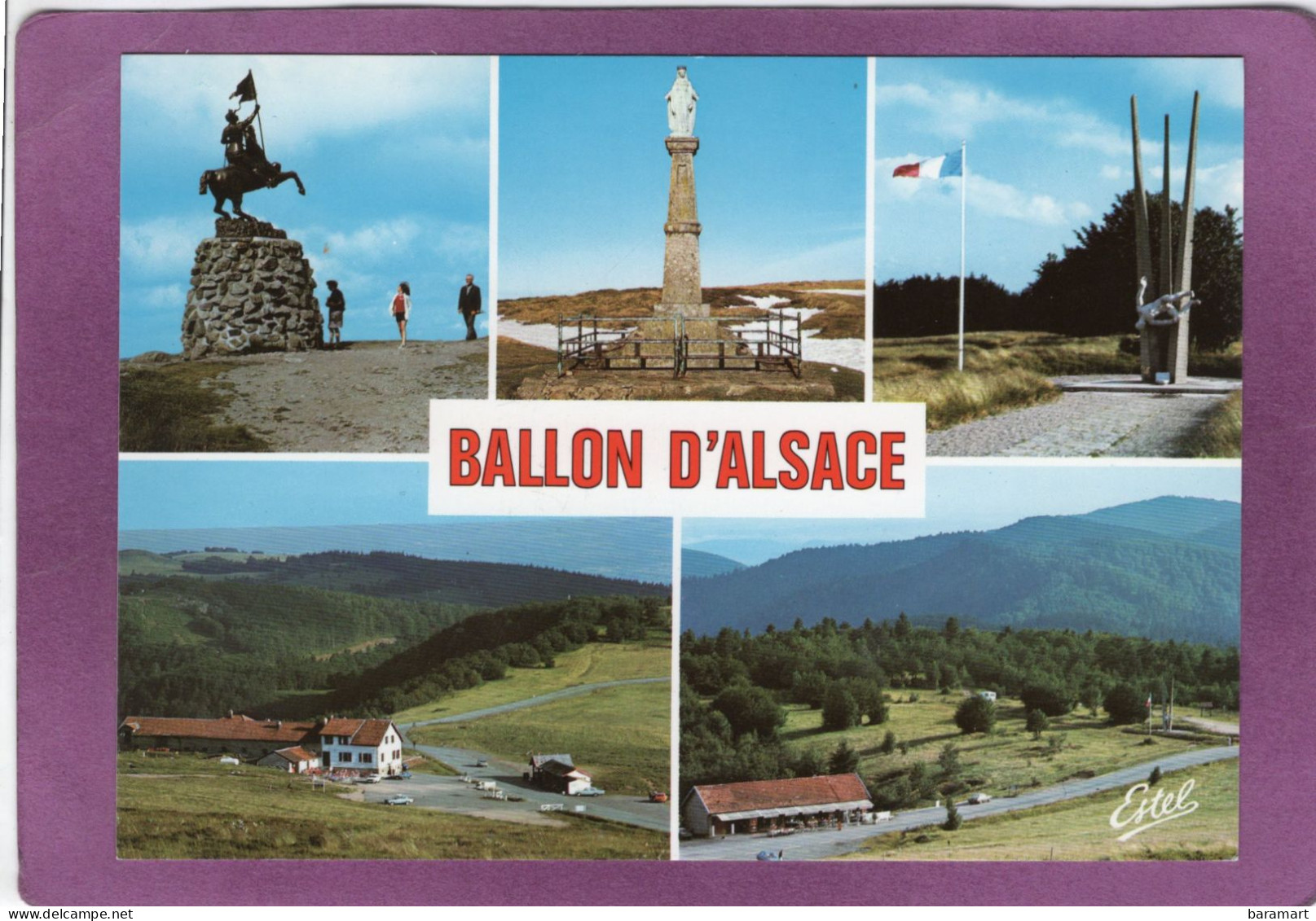 88 68  BALLON D'ALSACE Multivues La Statue équestre  De Jeanne D'Arc La Vierge Du Sommet Le Monument Des Démineurs - Autres & Non Classés