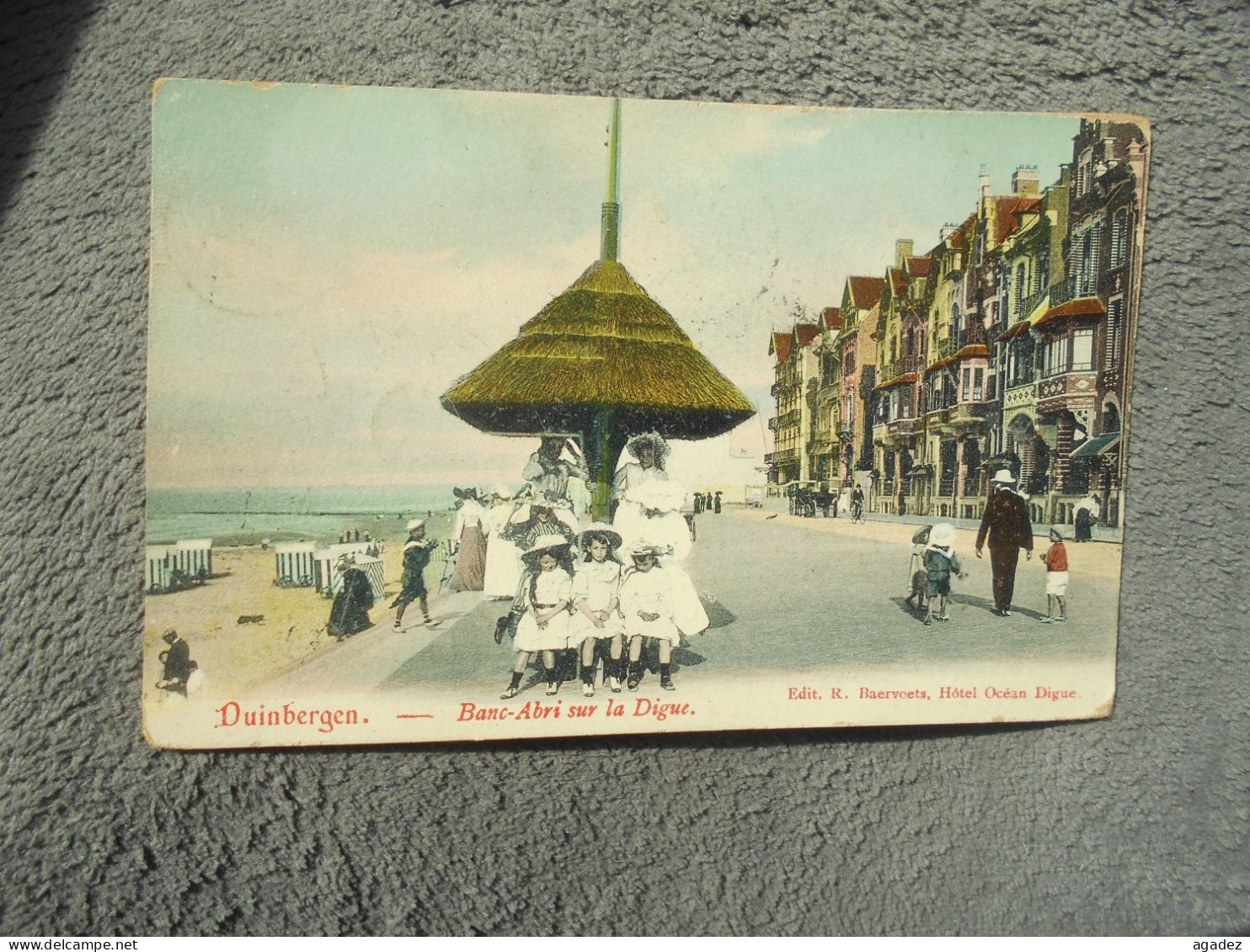 Cpa Duinbergen  Banc Abri Sur La Digue 1911 - Knokke