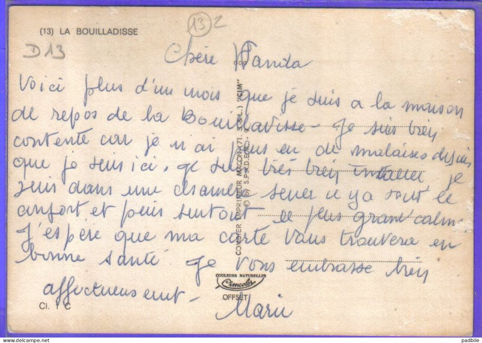 Carte Postale 13. La Bouilladisse  Très Beau Plan - Andere & Zonder Classificatie