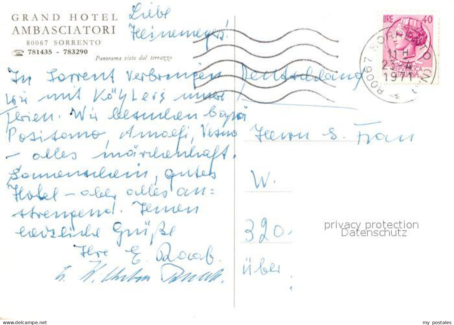 72943873 Sorrento Campania Grand Hotel Ambasciatori Firenze - Other & Unclassified